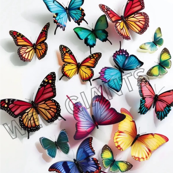 BUTTERFLIES FRAMED PRINT 11X14, Butterflies/Butterfly Art, READY TO HANG ON WALL - Picture 2 of 2